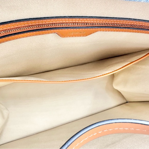 NEW Versace Denim Tote with logo print bag - Picture 10 of 13